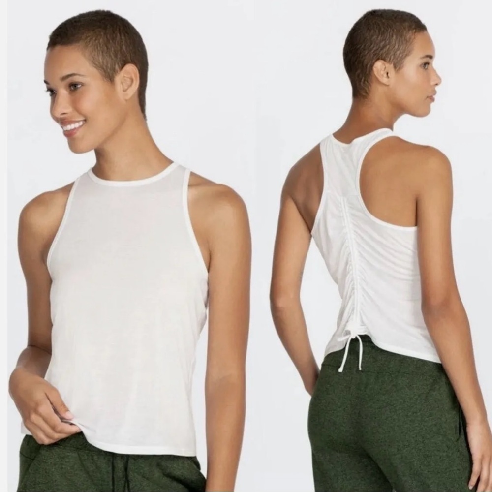 Johnny Was Calme Ease Racerback Womens Tank Top Sleeveless Active NWT Sz M - Picture 2 of 10